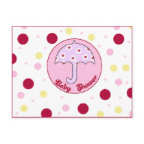 Baby shower Invitation postcards by cute4kids Baby shower Invitation postcards