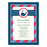 Baby Shower Invitation | Preppy Whale Pattern