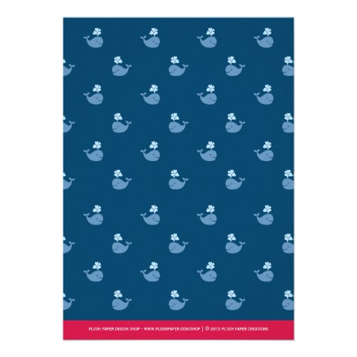 Baby Shower Invitation | Preppy Whale Pattern