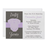 Baby Shower Invitation (Purple Baby Jumper)