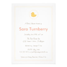 Baby Shower Invitation - Rubber Ducky