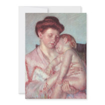 Baby Shower invitation Sleepy Baby by Mary Cassatt