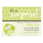 BABY SHOWER INVITATION :: surprise owl 2 Post Card