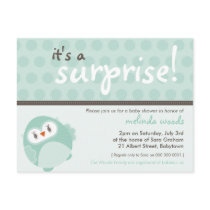 BABY SHOWER INVITATION :: surprise owl 3 postcards by simplysweetart BABY SHOWER INVITATION :: surprise owl 3 postcards