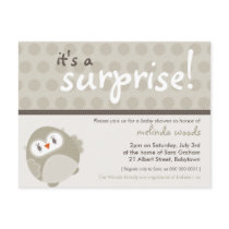 BABY SHOWER INVITATION :: surprise owl 6 postcards by simplysweetart BABY SHOWER INVITATION :: surprise owl 6 postcards