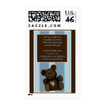 Baby Shower Invitation Teddy bear wtih poem BOY Postage