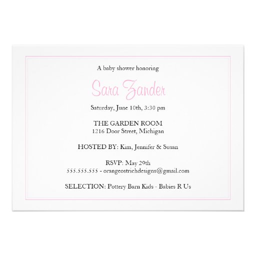 Baby Shower Invitation - Twins