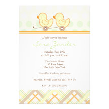 Baby Shower Invitation - Twins