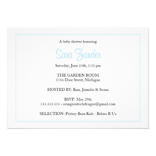 Baby Shower Invitation - Twins