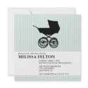 Baby Shower Invitation with Baby Buggy invitation
