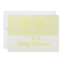 Baby Shower Invitation with baby chick chicken