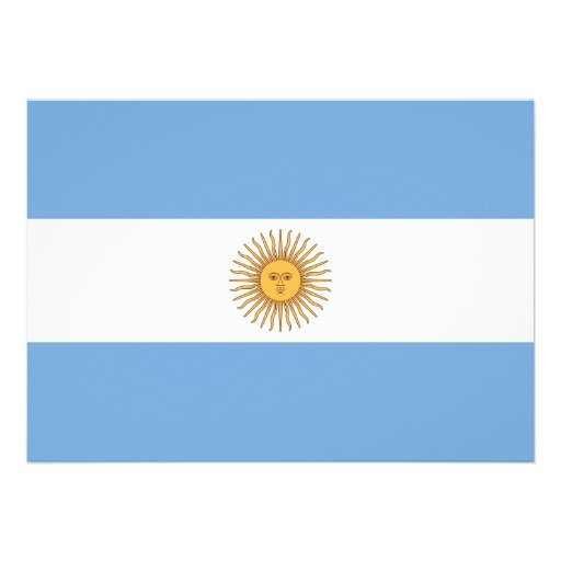Baby Shower Invitation with Flag of Argentina