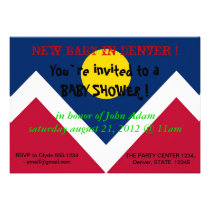 Baby Shower Invitation with Flag of Denver City invitations