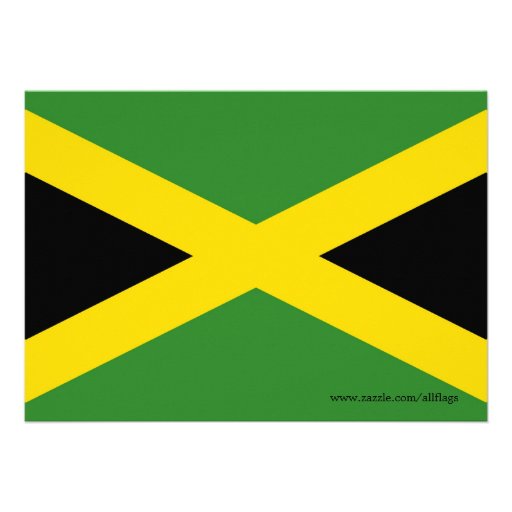 Baby Shower Invitation with Flag of Jamaica