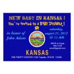 Baby Shower Invitation with Flag of Kansas