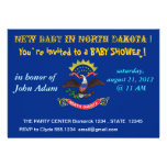 Baby Shower Invitation with Flag of North Dakota