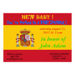 Baby Shower Invitation with Flag of Spain