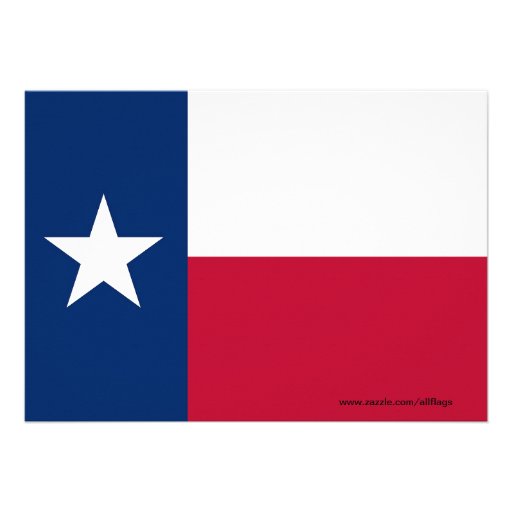 Baby Shower Invitation with Flag of Texas