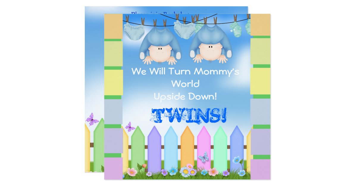BABY SHOWER Invitations BOY TWINS! Zazzle