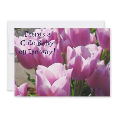 Baby Shower Invitations Custom Colorful Tulips by Basleeartprintgifts