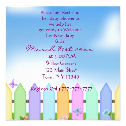BABY SHOWER Invitations GIRL TWINS!