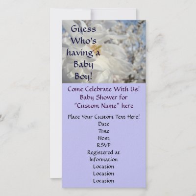 Ideas  Baby Shower on Guess Who S Having A Baby Boy  Baby Shower Invitations Cards White
