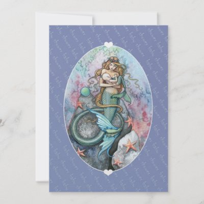 Pirate Baby Shower Theme on Baby Shower Invitations Mermaid And Baby  10 Pack