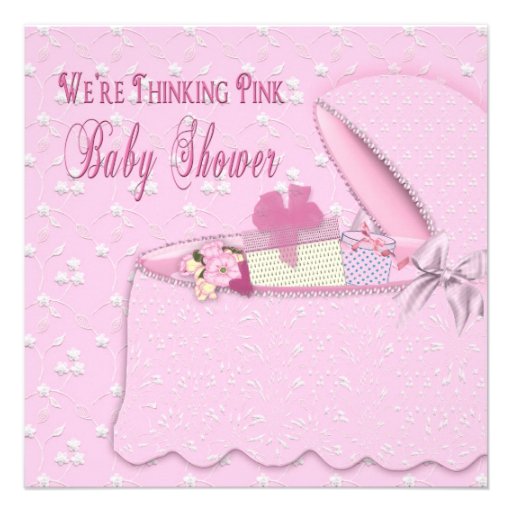 Baby Shower Invitations - Thinking Pink