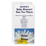 Baby Shower! Invitations White Daisy Flowers Photo Greeting Card