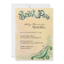 Baby Shower Invitations with Sweet Pea Baby