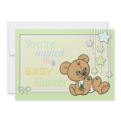 Baby Shower Invite- Button Bears by bunny_muffins