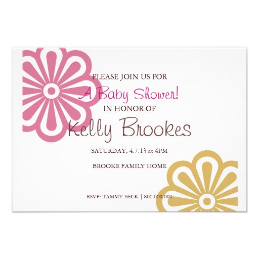 Baby Shower Invite | Flowered I |pnkgo
