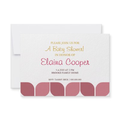 Baby Shower Invite | petals |pi by PaperMintStudios