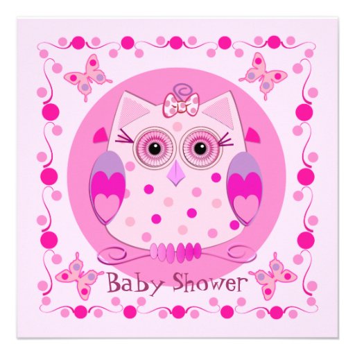 Baby shower Invite with cute Owl