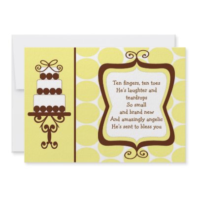 baby shower invite yellow cake fun sweet cute chic by HollyMusolf