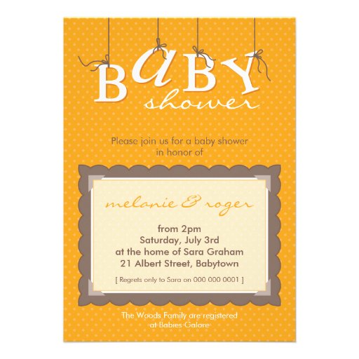 BABY SHOWER INVITES :: baby letters 1P