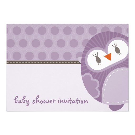 BABY SHOWER INVITES :: dancing owl 1L