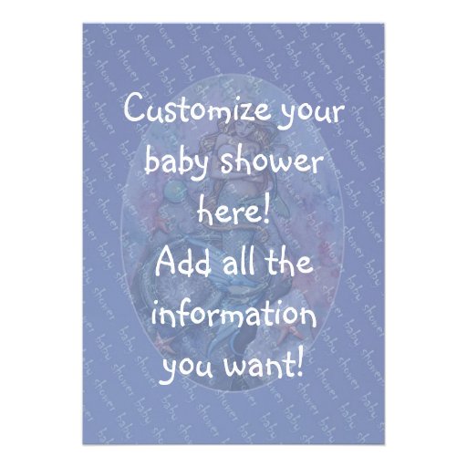 Baby Shower Invites Invitations Mermaid and Baby
