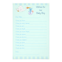 Baby Shower Keepsake - Wishes for Baby Boy stationery