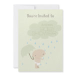 Baby Shower LIME Rain Custom Party Invitation