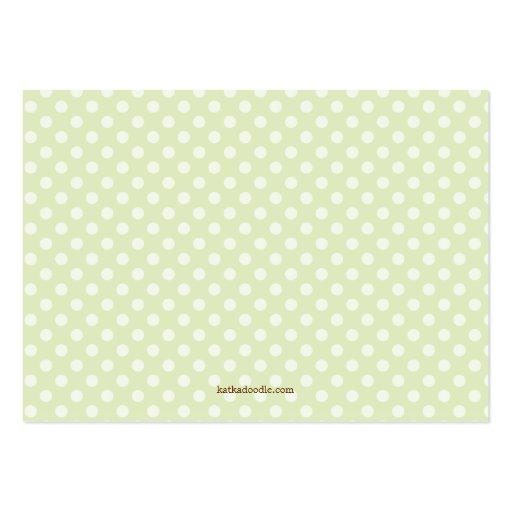 Baby Shower Mommy Advice Card | Green Business Card Template (back side)