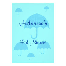 "Baby Shower" - Multiple Umbrellas Personalized Invites