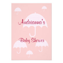"Baby Shower" - Multiple Umbrellas Personalized Invite