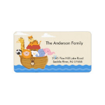 Baby Shower Noah's Ark address Label