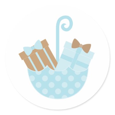 Baby Shower or Bridal Shower Stickers by noteworthy