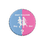 Baby Shower Party Gender Revealed By Candy in Tin Candy Tins at Zazzle