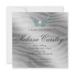 Baby Shower Party Invite Jewelry Butterfly Blue