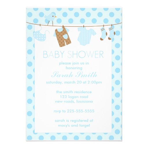 Baby Shower Personalized Invites