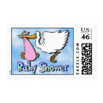 Baby Shower Pink (Black) postage