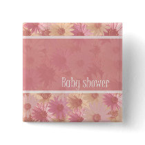 baby shower pink daisy button by partypassion baby shower pink daisy button